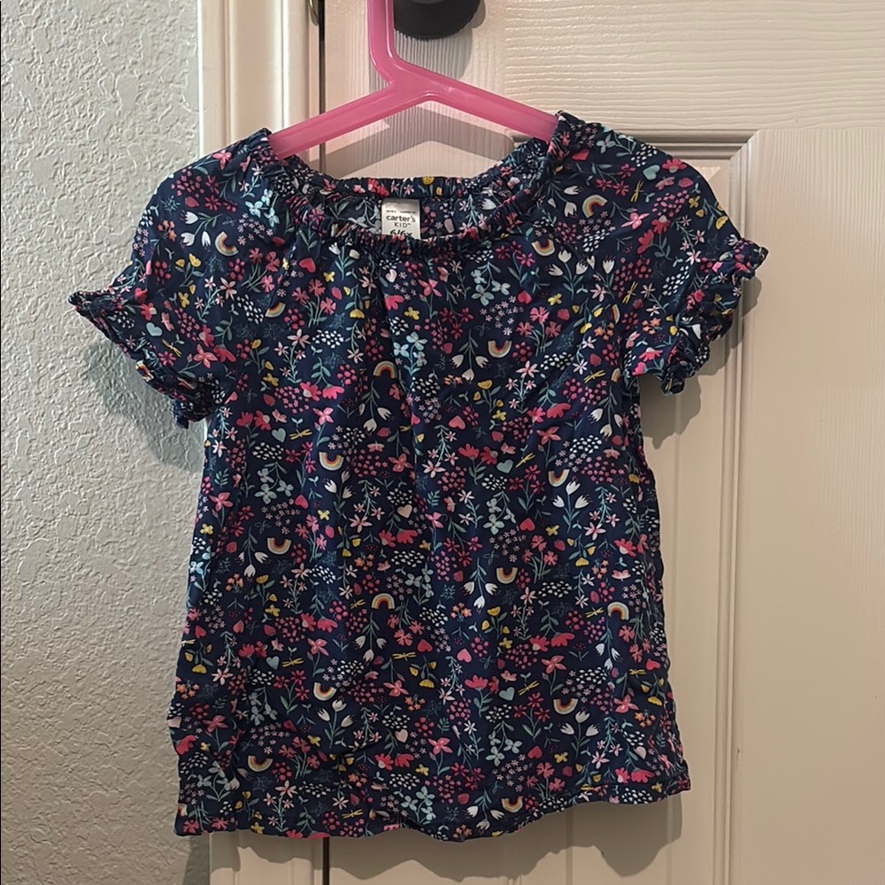Carter's Blue Floral Kids Top